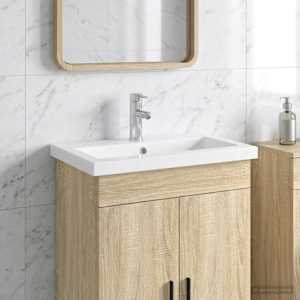 Umivalnik za kopalnico Krom 61 x 40 x 16,5 cm Kovina