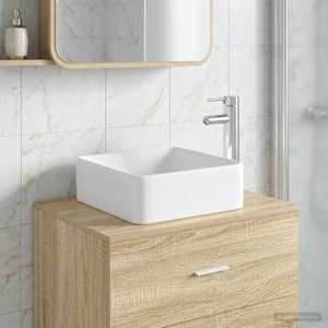 Umivalnik za kopalnico Krom 49 x 37 x 14 cm Kovina