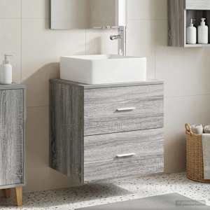 Umivalnik s pritrditev na steno Siva Sonoma 53 x 34,5 x 63 cm