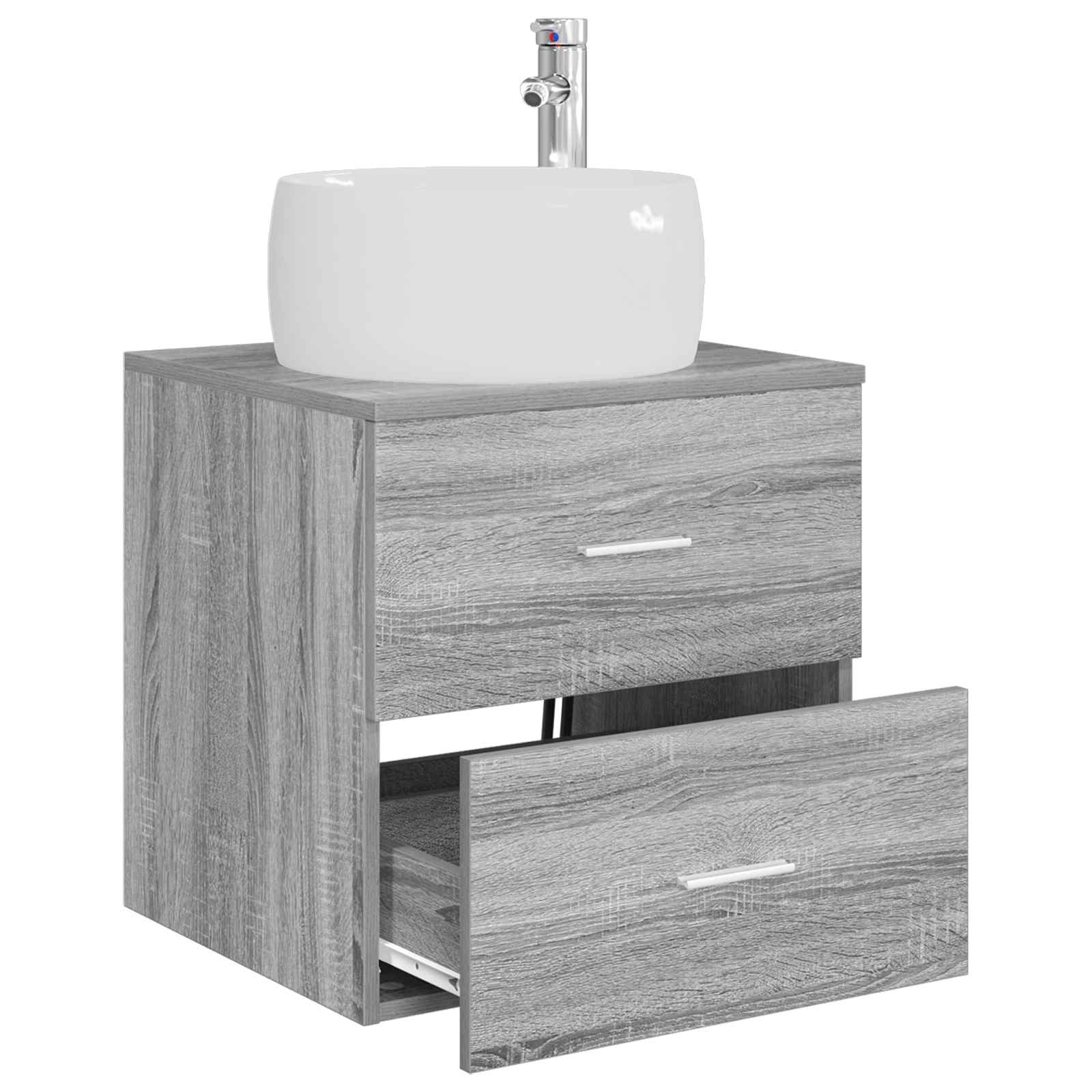 Umivalnik s pritrditev na steno Siva Sonoma 49,5 x 44,5 x 66 cm - slika 3