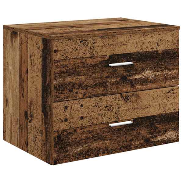 vidaXL Seinale kinnitatav vannitoo kapp Vana puit 62,5 x 44,5 x 50 cm