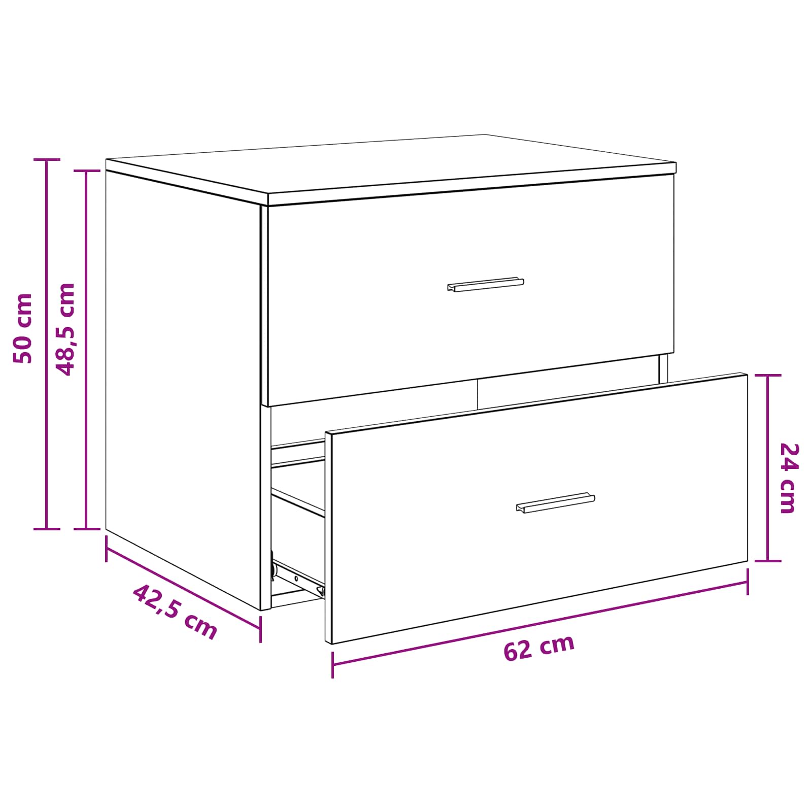 Kopalniška omarica na steni Star les 62,5 x 44,5 x 50 cm - slika 7