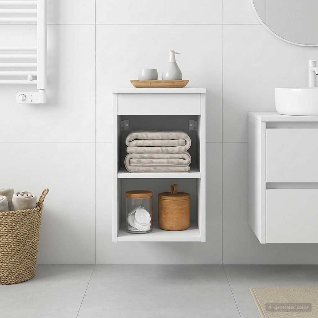 vidaXL Badrumsskåp Mellan Vit 30 x 41 x 50 cm Konstruerat trä