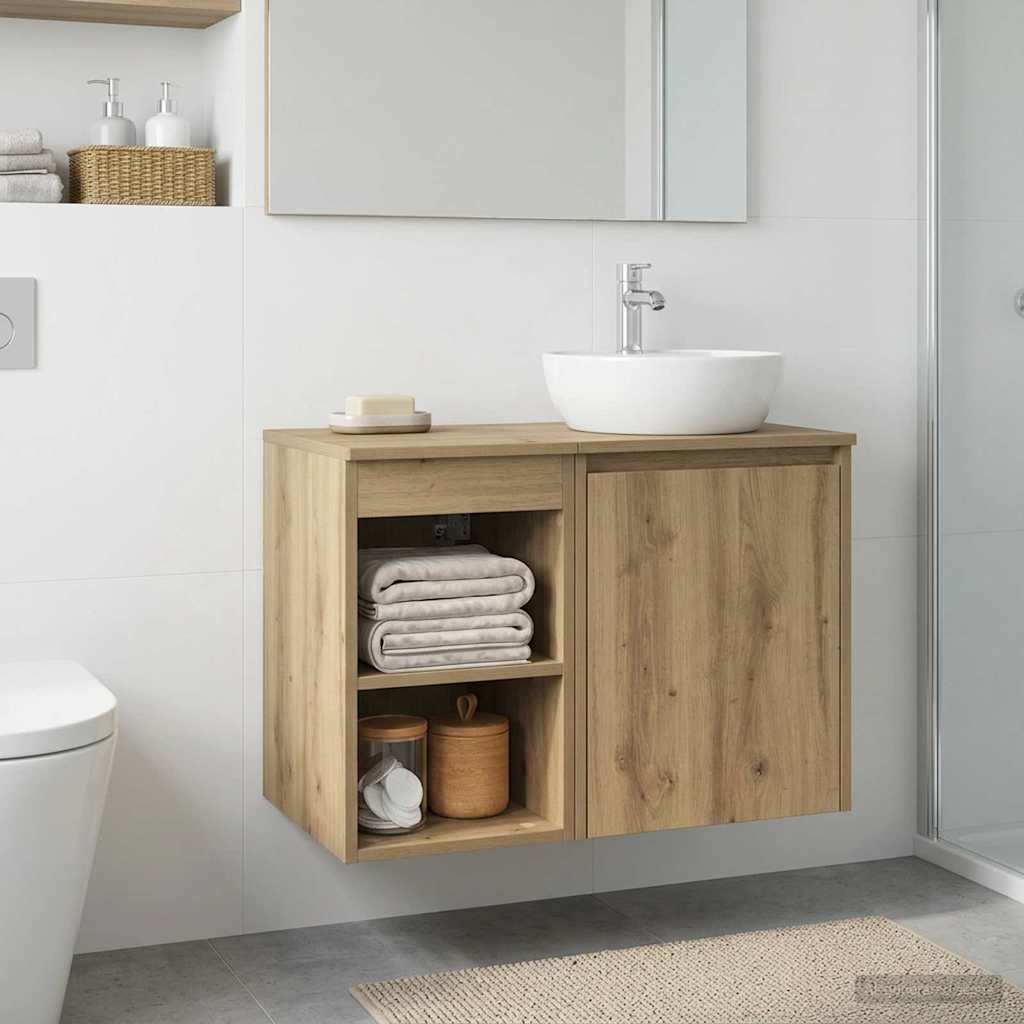 vidaXL Badezimmerschrank Inzwischen Artisan-Eiche 30 x 44,5 x 50 cm