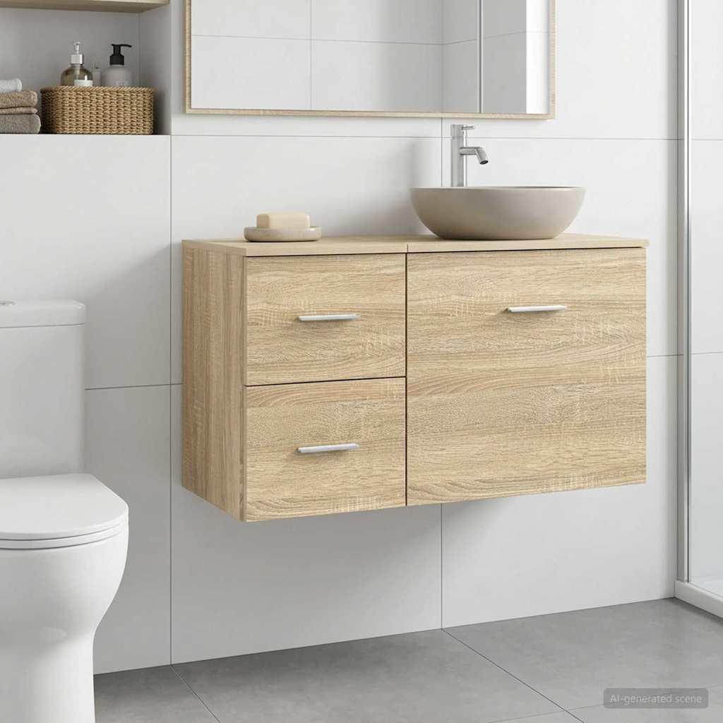 Kopalniška omarica vmes Sonoma hrast 30 x 44,5 x 50 cm