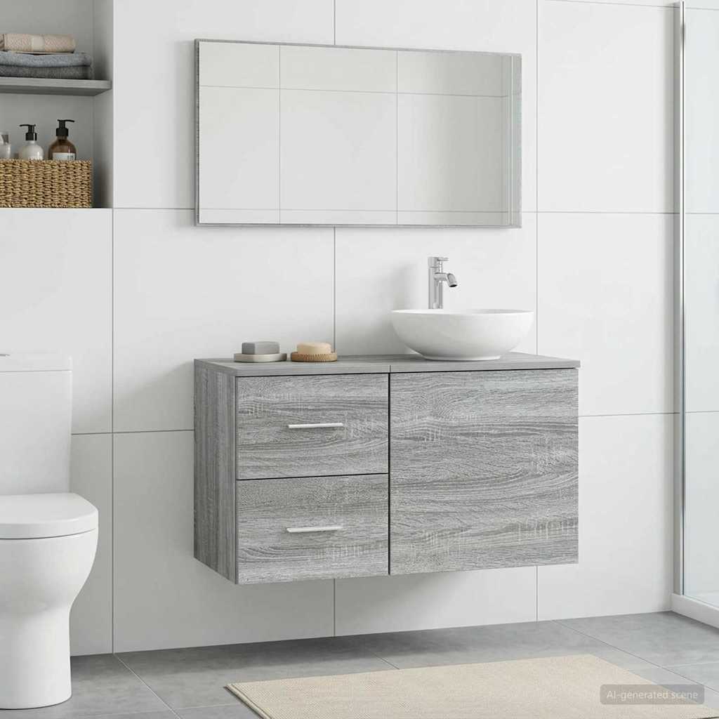Kopalniška omarica vmes Siva Sonoma 30 x 44,5 x 50 cm