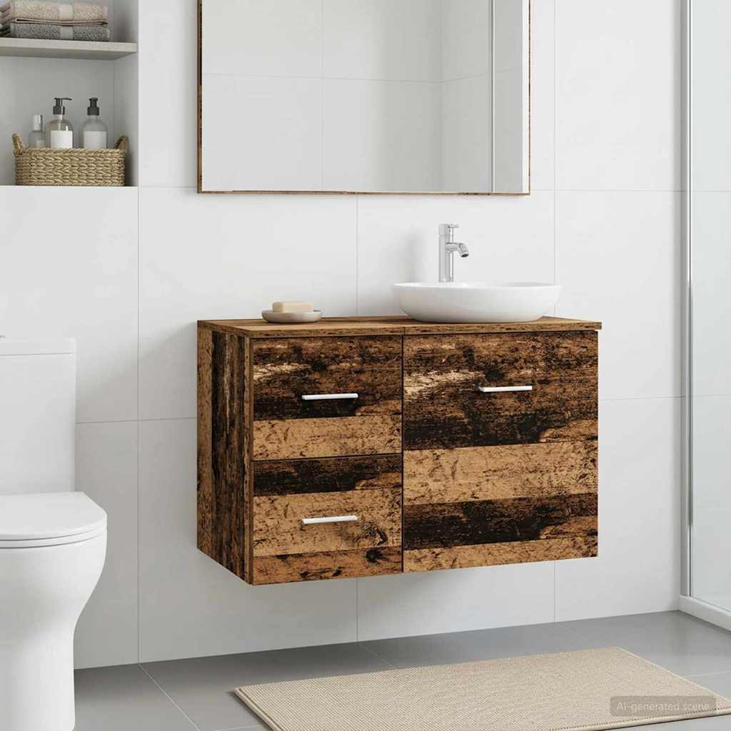 vidaXL Badezimmerschrank Inzwischen Artisan-Eiche 30 x 44,5 x 50 cm