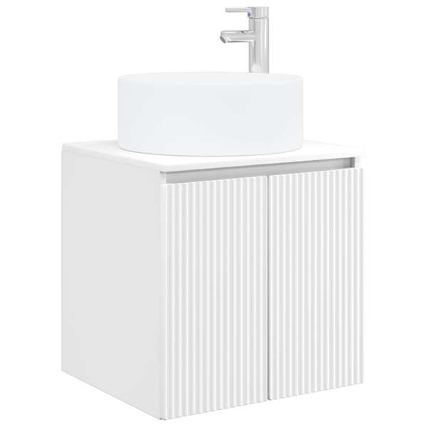 vidaXL Seinale paigaldatav valamu ja kapp Valge 49,5 x 44,5 x 65,5 cm