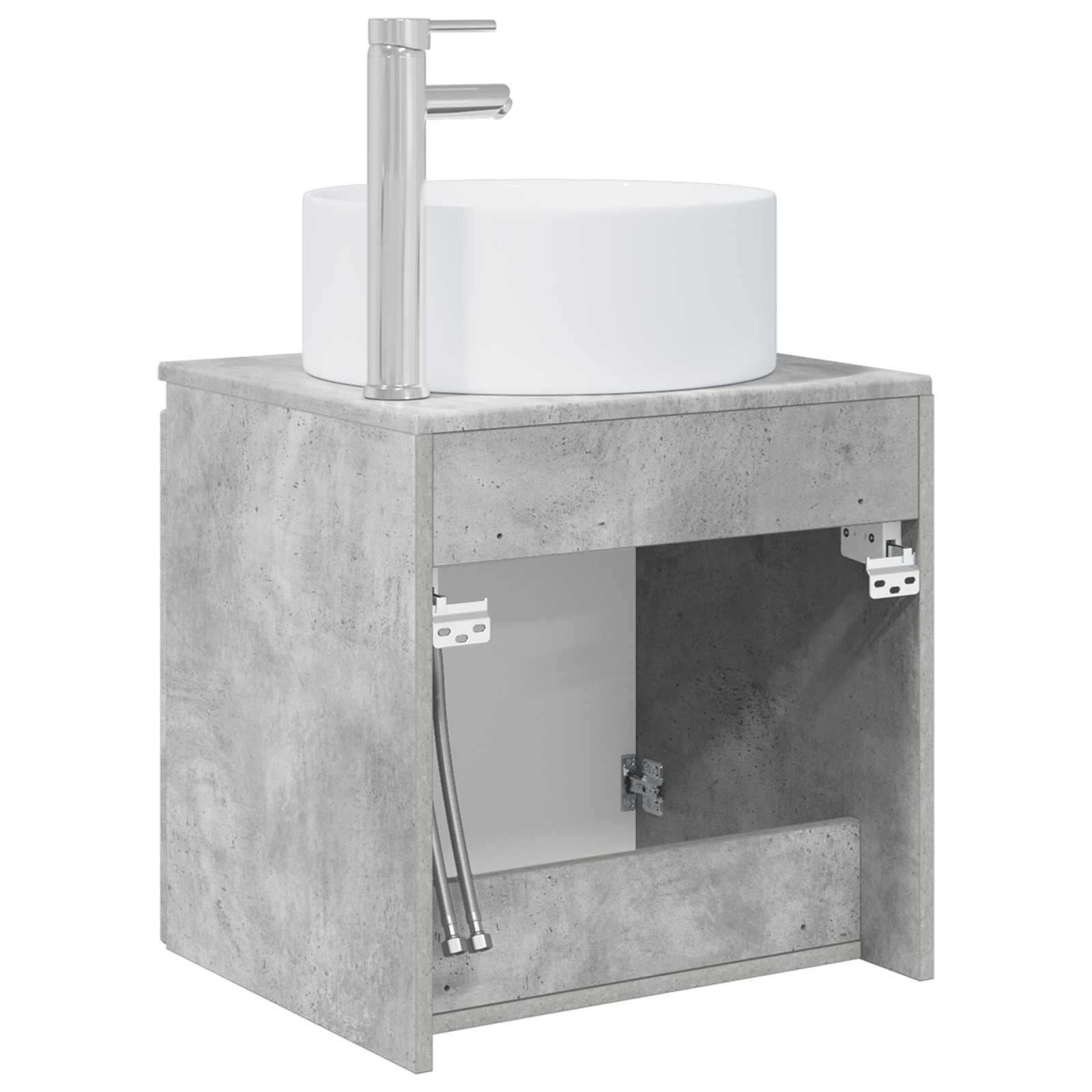 Visoka umivalnik s police Betonsko siva 49,5 x 44,5 x 65,5 cm - slika 5