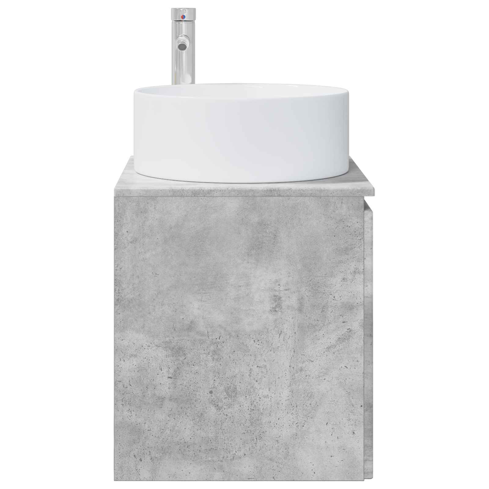 Visoka umivalnik s police Betonsko siva 49,5 x 44,5 x 65,5 cm - slika 4