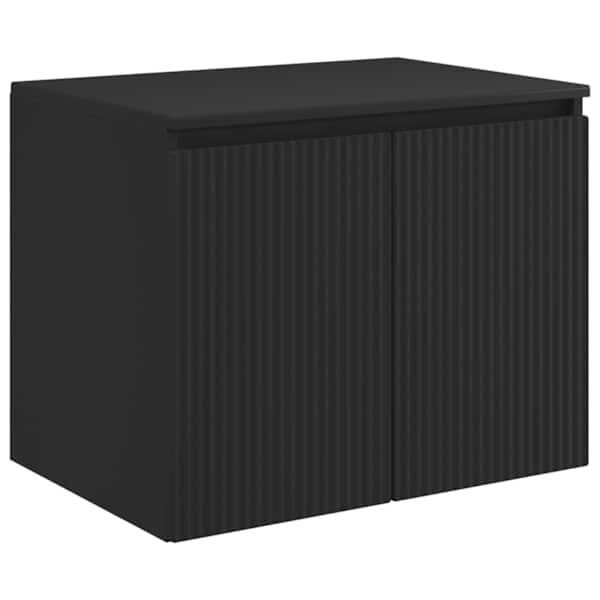 vidaXL Seinale kinnitatav vannitoikapp Must 62,5 x 44,5 x 50 cm