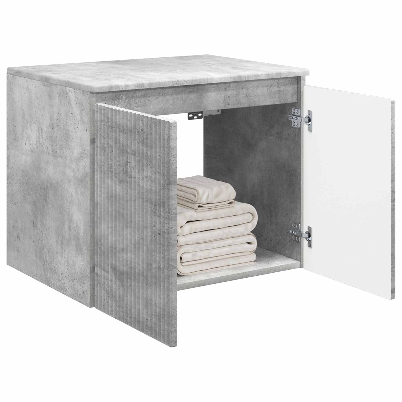 Omejen kabineta za kopalnico Betonsko siva 62,5 x 44,5 x 50 cm - slika 3