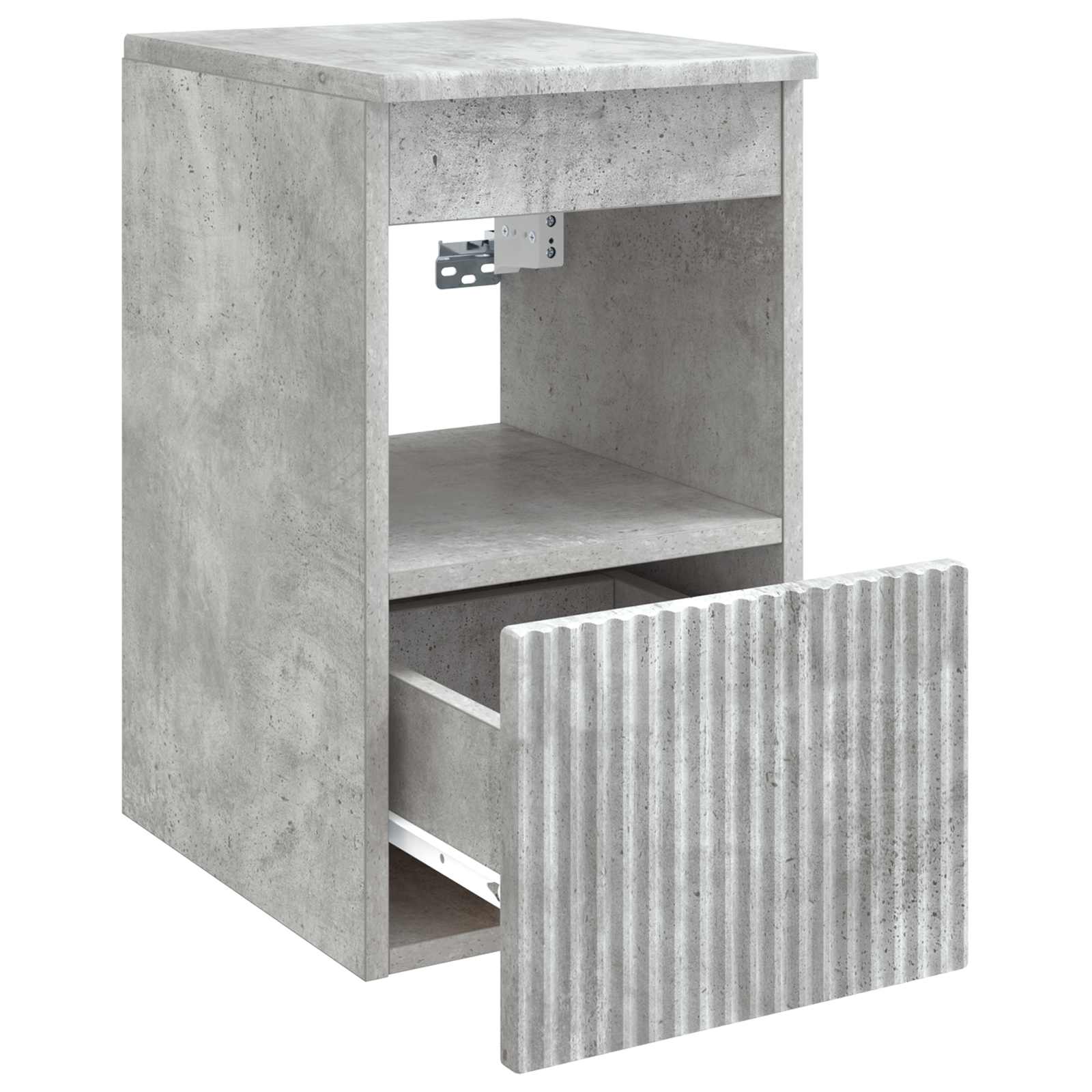Kopalniška omarica Betonsko siva 30 x 35 x 50 cm Inženirski les - slika 5