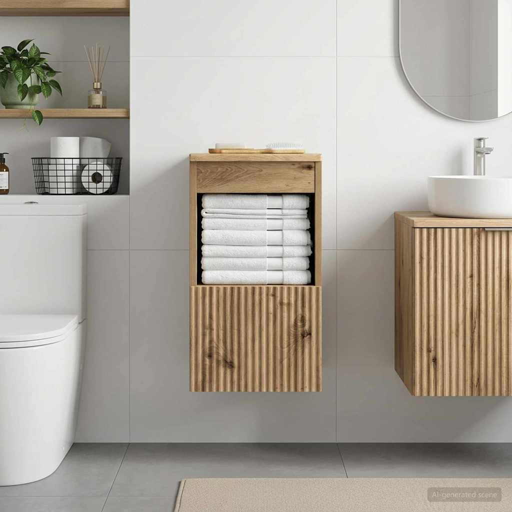 vidaXL Badrumsskåp Artisan-ek 30 x 35 x 50 cm Konstruerat trä