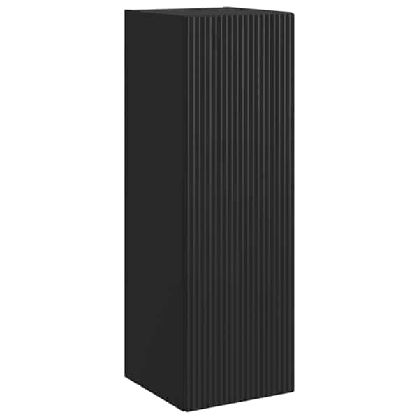 vidaXL Seinale kinnitatav vannitoikapp Must 33 x 34,5 x 100 cm