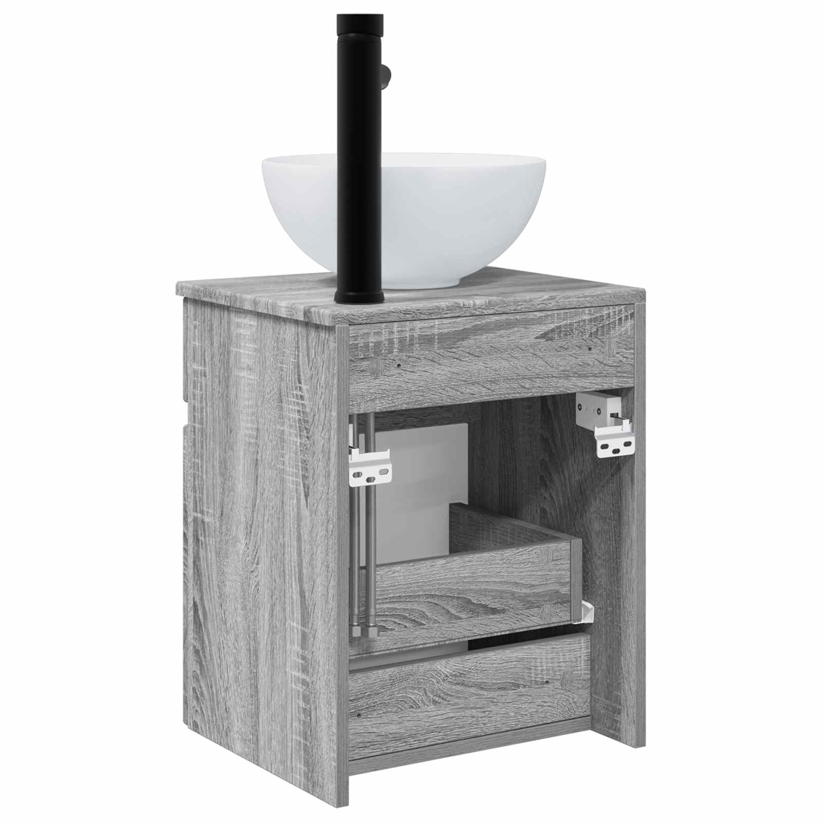 Visoka umivalnik s police Siva Sonoma 39 x 41 x 64,5 cm - slika 4