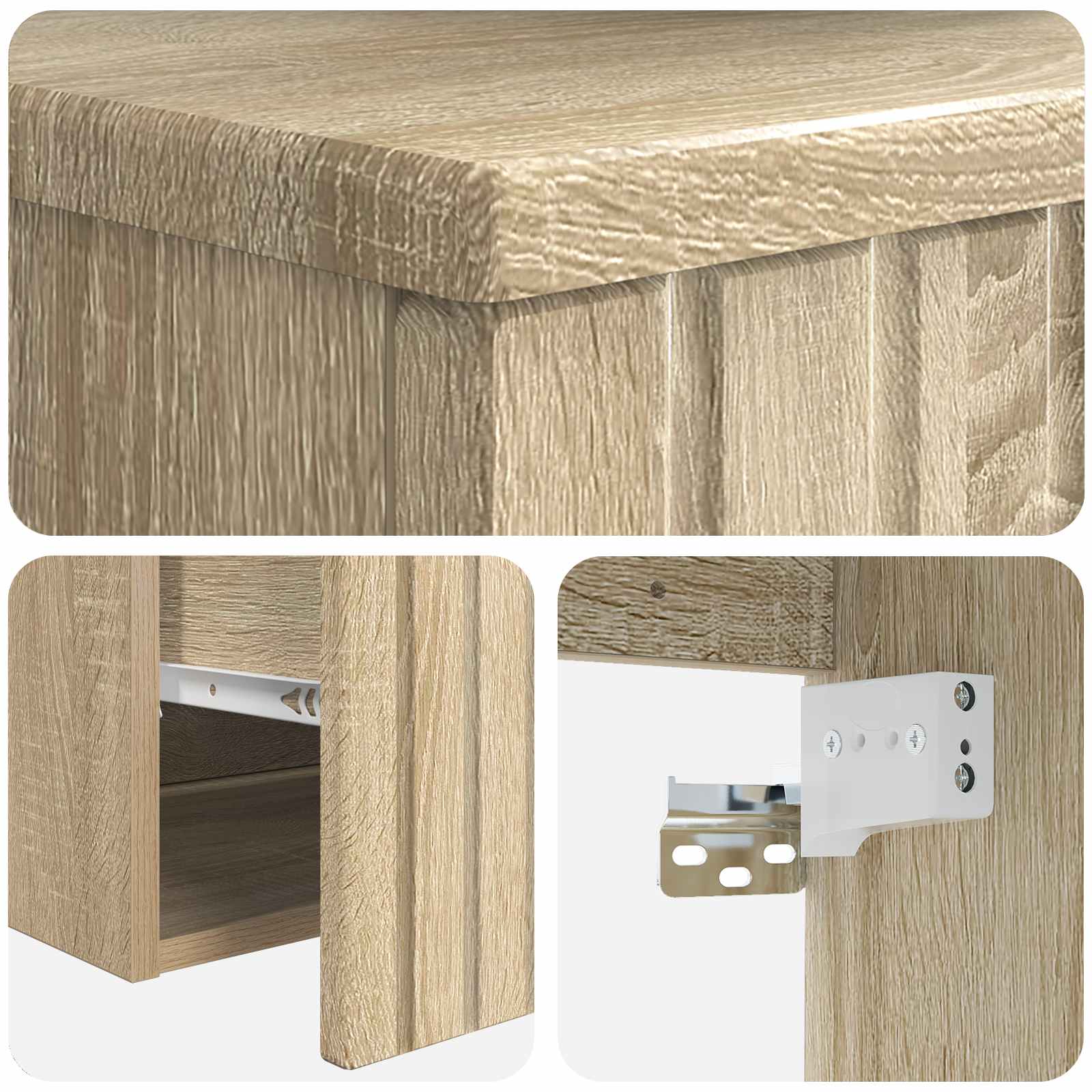 Visoka umivalnik s police Sonoma hrast 49 x 44,5 x 66,5 cm - slika 5