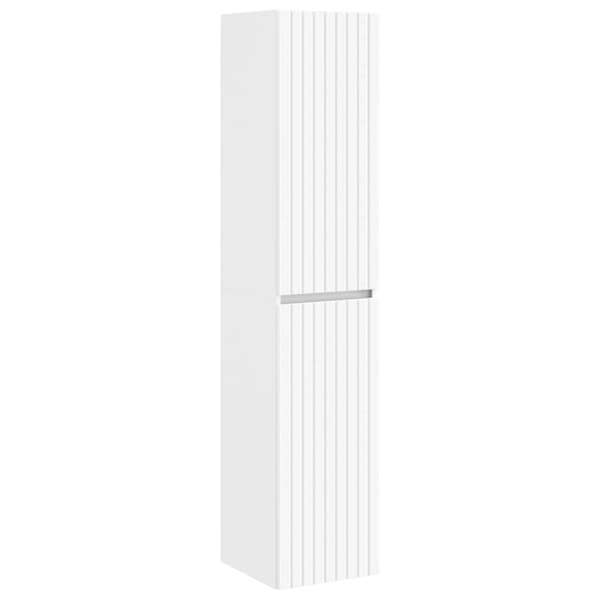 vidaXL Seinale kinnitatav vannitoikapp Valge 33 x 34,5 x 160 cm