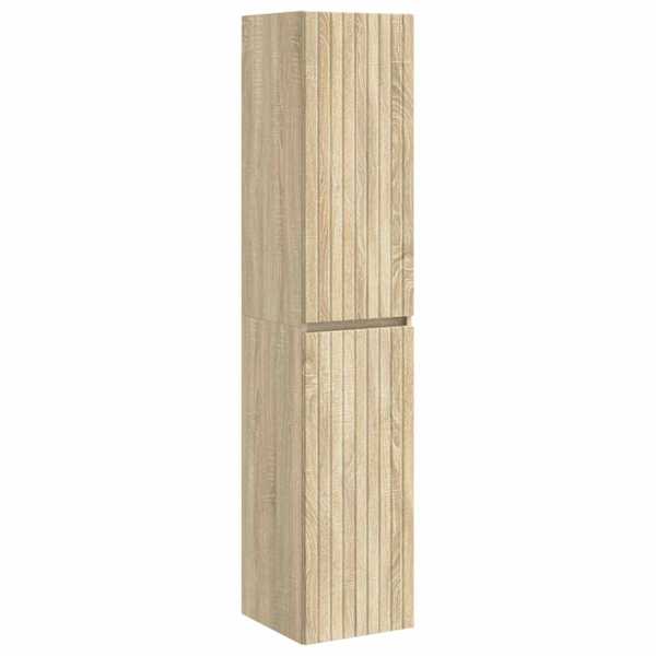 vidaXL Seinale kinnitatav vannitoikapp Sonoma tamm 33 x 34,5 x 160 cm