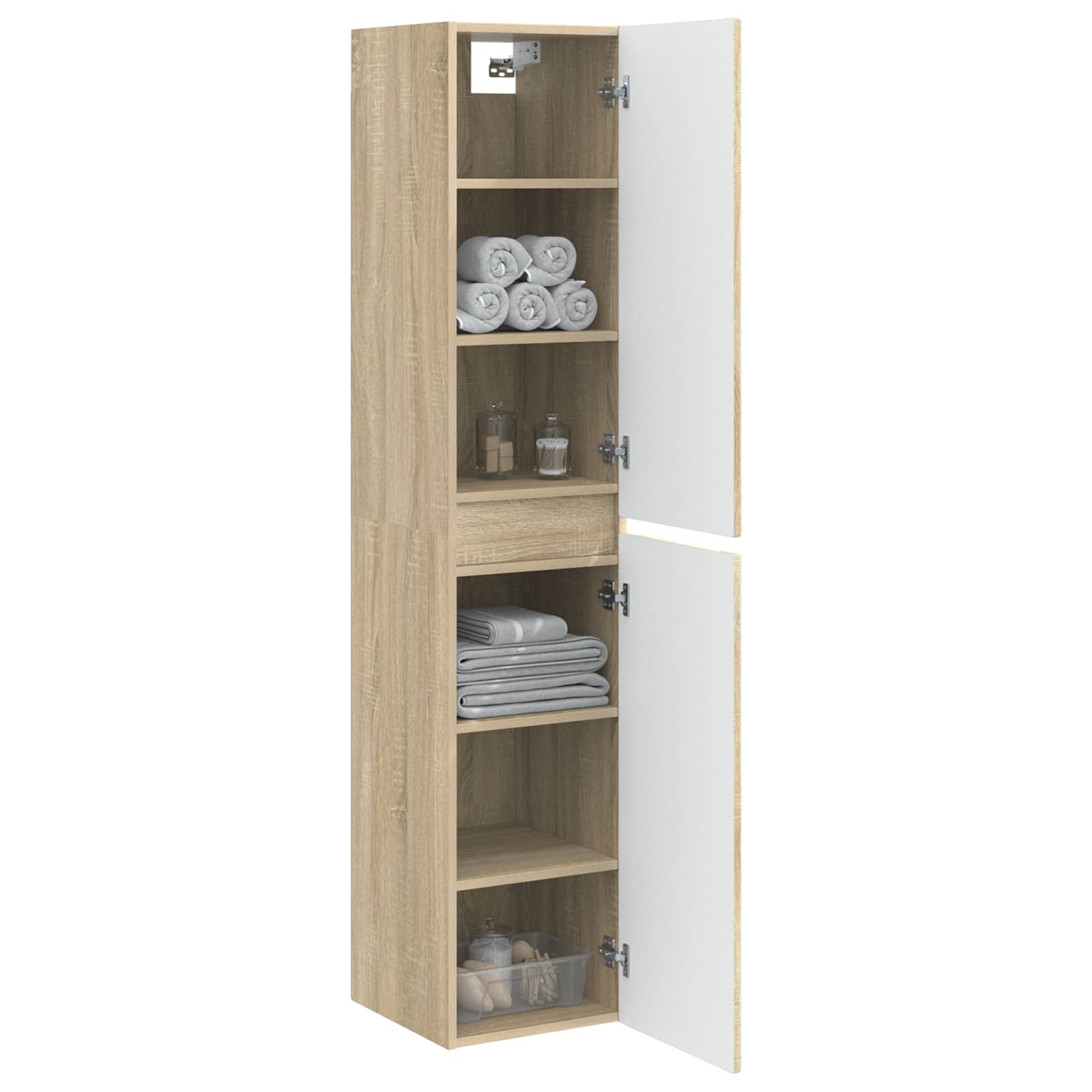 Omejen kabineta za kopalnico Sonoma hrast 33 x 34,5 x 160 cm - slika 3