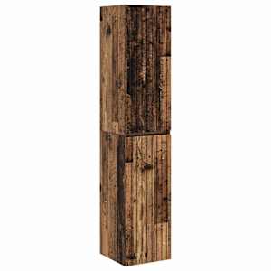 vidaXL Seinale kinnitatav vannitoikapp Vana puit 33 x 34,5 x 160 cm