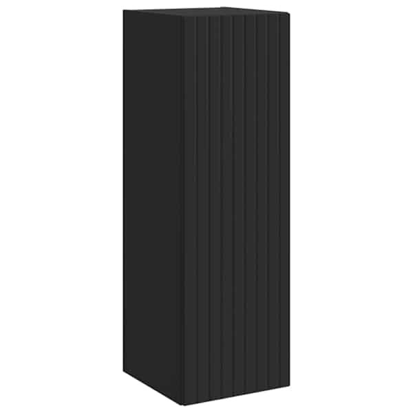 vidaXL Seinale kinnitatav vannitoikapp Must 33 x 34,5 x 100 cm