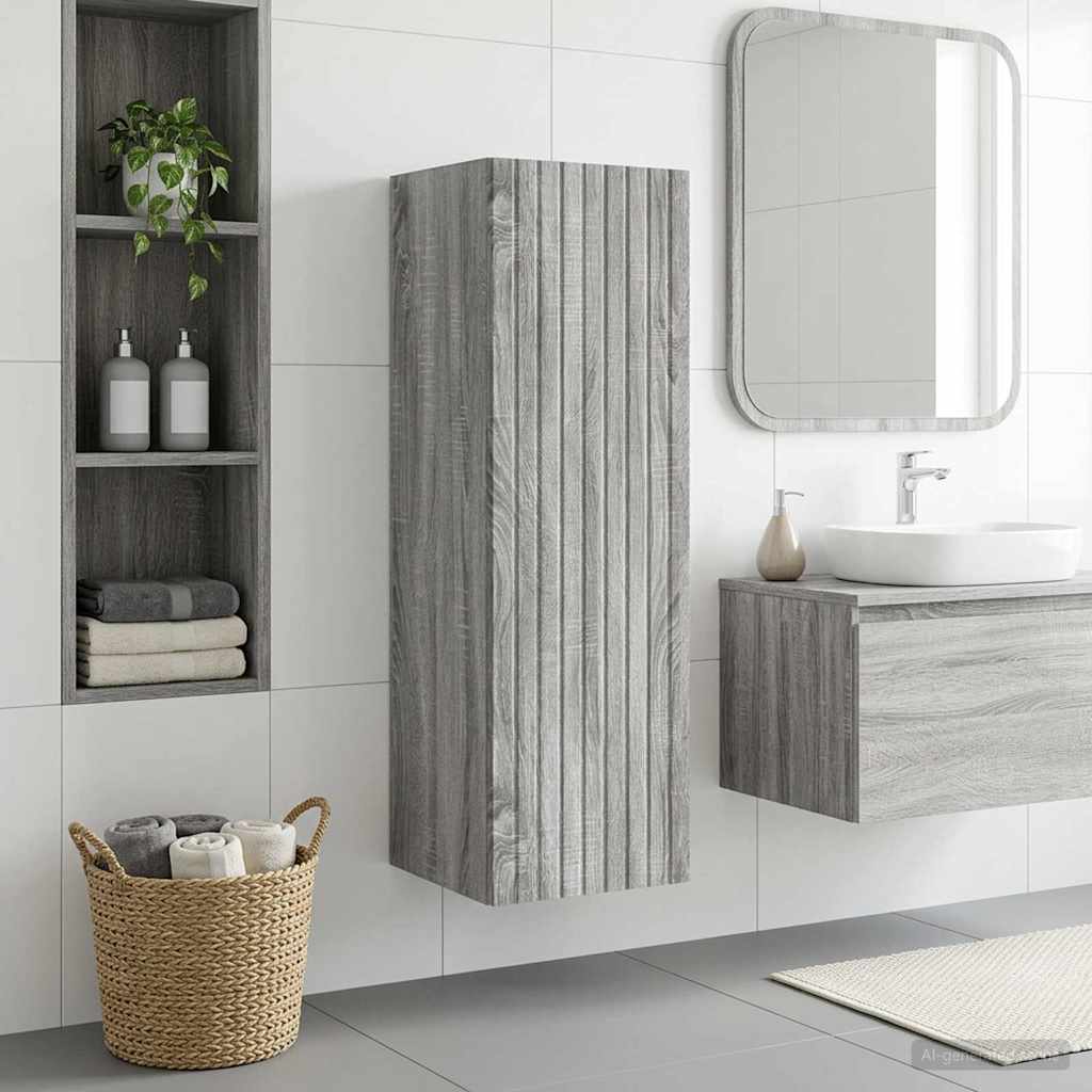 Omejen kabineta za kopalnico Siva Sonoma 33 x 34,5 x 100 cm