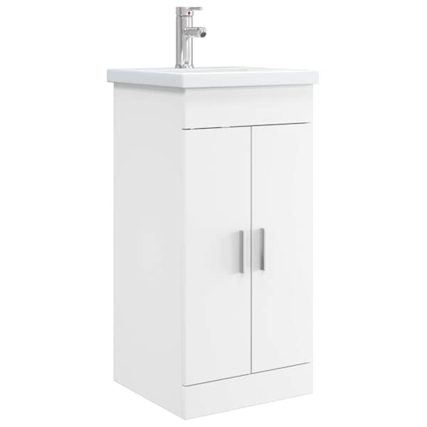 vidaXL Vannitoa kraanikauss Valge 42 x 40 x 84,5 cm Tehispuit