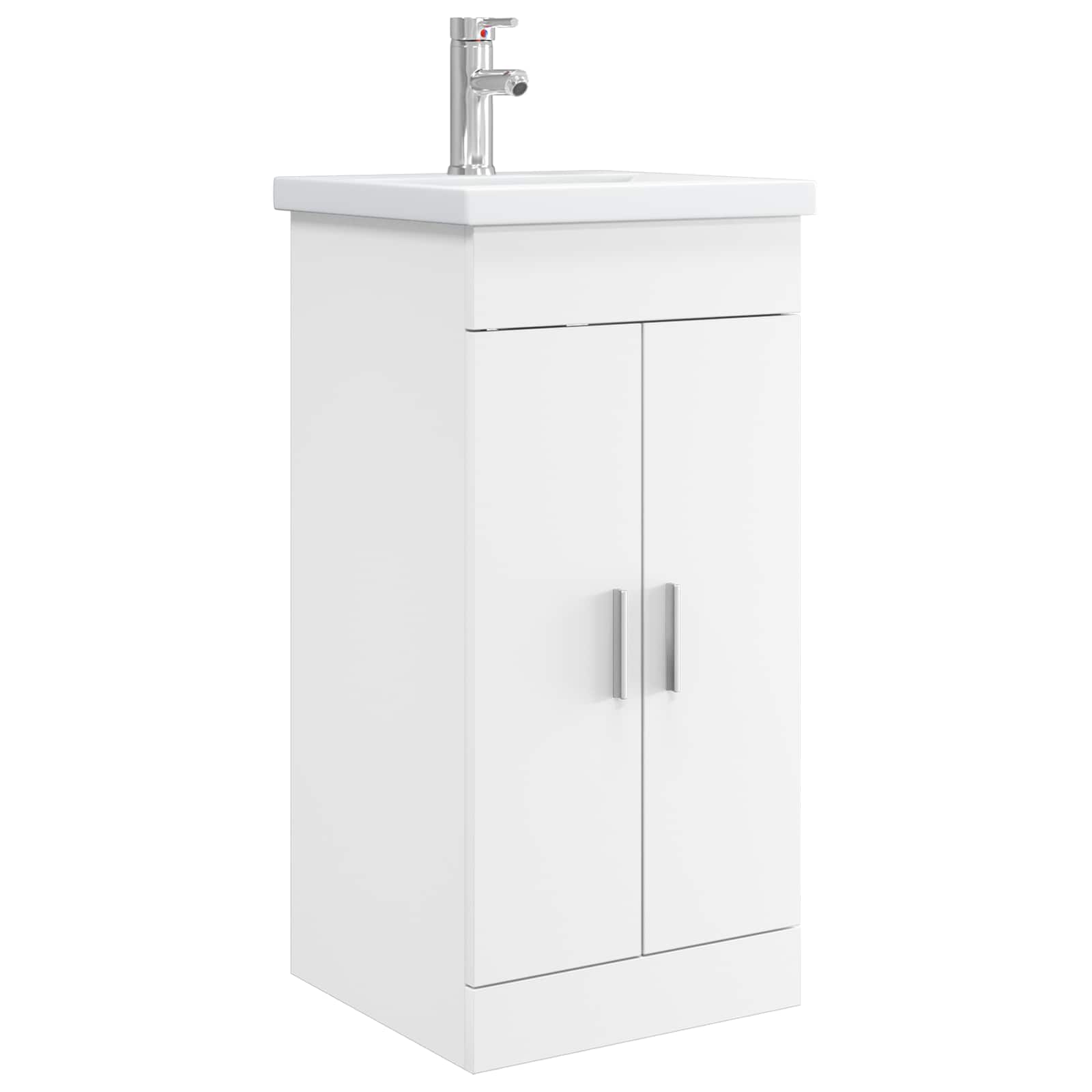 vidaXL Mobilă de baie cu chiuvetă Alb 42 x 40 x 84,5 cm Lemn prelucrat