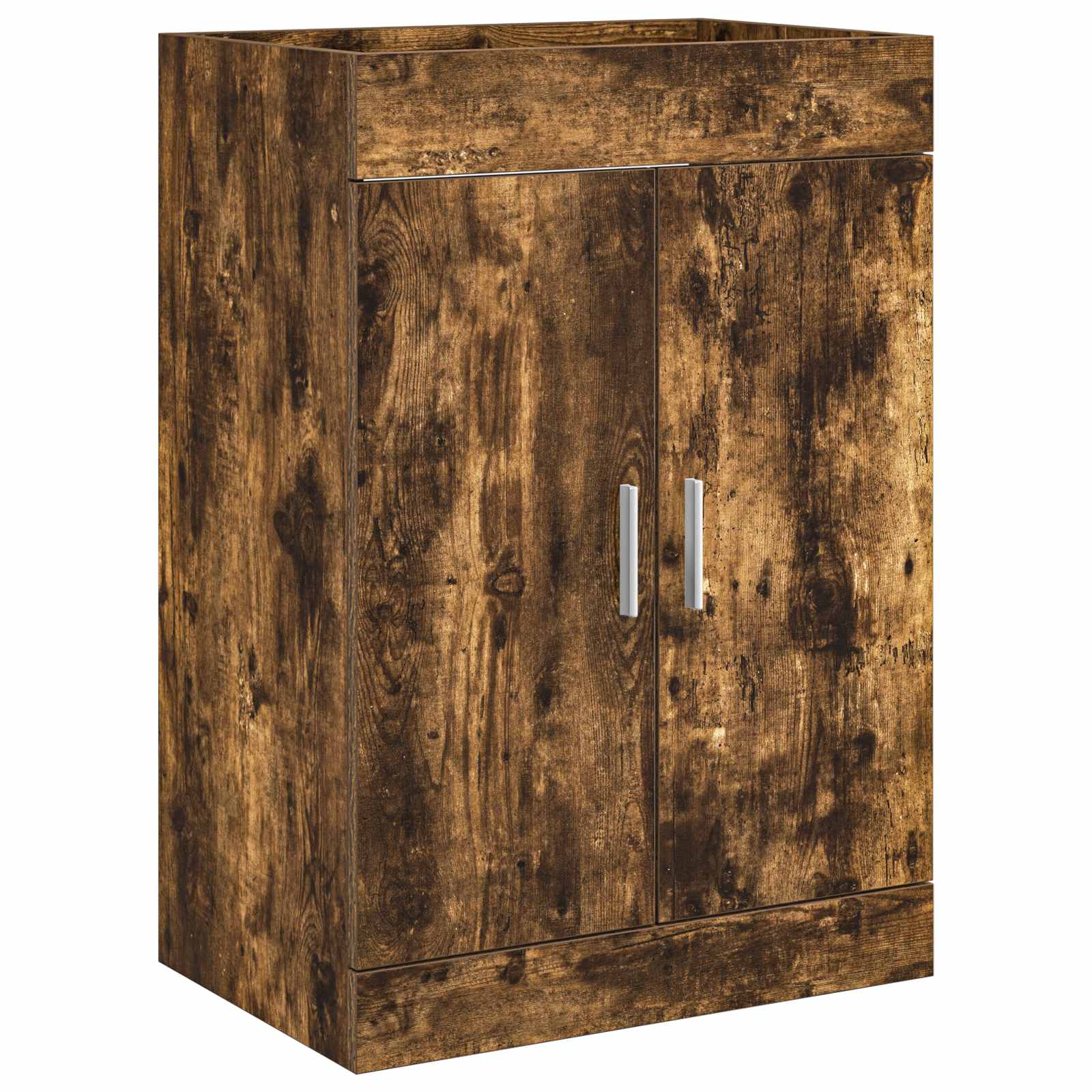vidaXL Dulap sub chiuvetă pentru baie Stejar fumuriu 56 x 37,5 x 81 cm