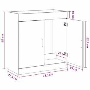 Koupelnová skříňka pod umyvadlo Dub sonoma 78,5 x 37,5 x 81 cm - obrázek 9