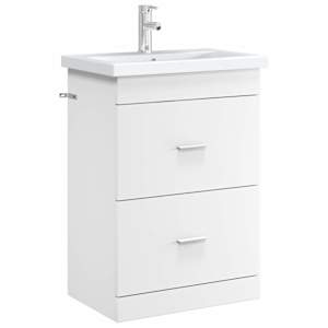 Koupelnová skříňka pod umyvadlo Bílá 56 x 37,5 x 81 cm - obrázek 3