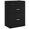 vidaXL Vannitoa all oleva kraani kapp Must tamm 56 x 37,5 x 81 cm