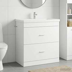 Kopalniški kabinet pod umivalnikom Bela 78,5 x 37,5 x 81 cm