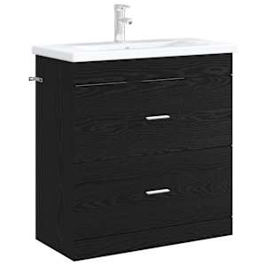 Koupelnová skříňka pod umyvadlo Černý dub 78,5 x 37,5 x 81 cm - obrázek 3