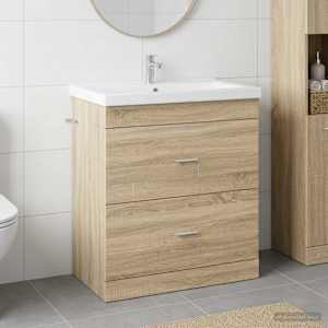 Koupelnová skříňka pod umyvadlo Dub sonoma 78,5 x 37,5 x 81 cm - obrázek 1