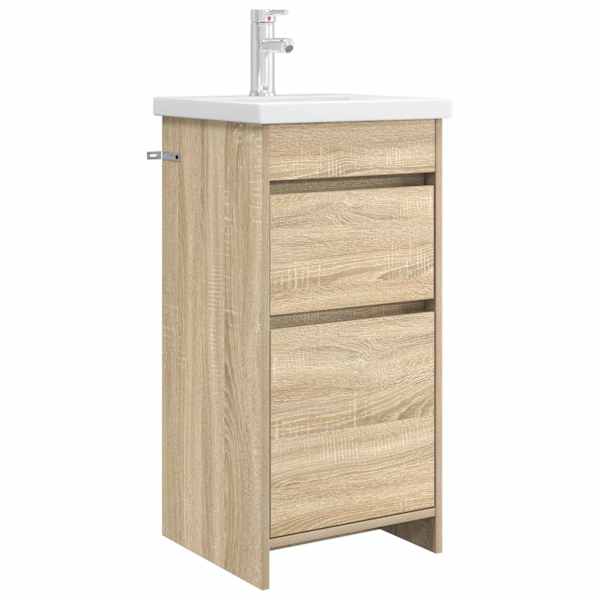 vidaXL Vannitoa kraanikauss Sonoma tamm 42 x 40 x 84,5 cm Tehispuit