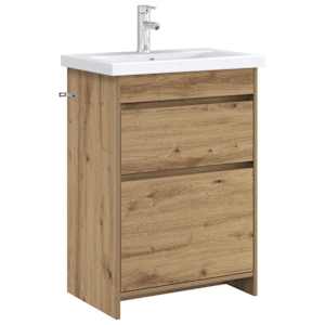 Koupelnová skříňka pod umyvadlo Dub artisan 56 x 37,5 x 81 cm - obrázek 3