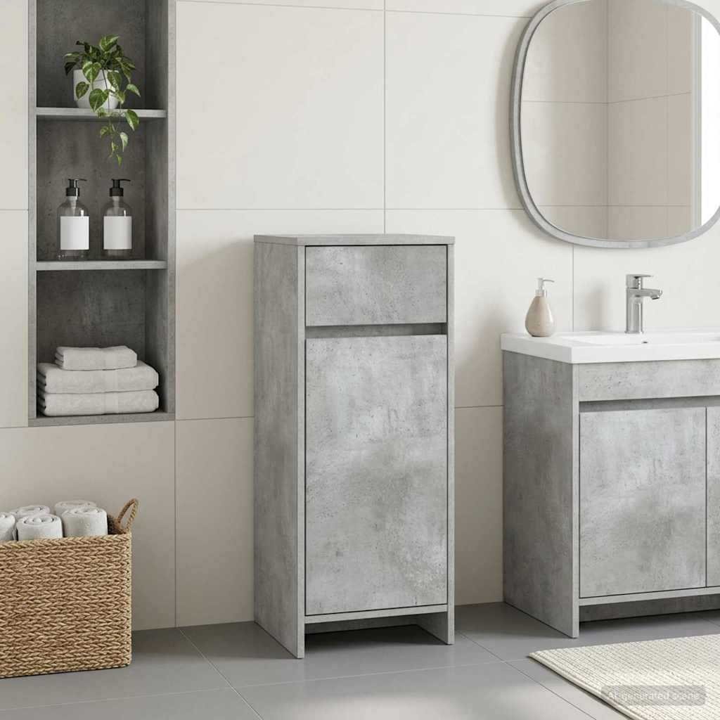 vidaXL Dulap de Baie Gri Beton 35 x 36,5 x 85 cm Lemn prelucrat