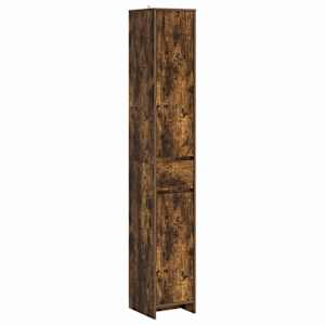 vidaXL Vannitoa kapp Suitsutatud tamm 30 x 33 x 190 cm Tehispuit