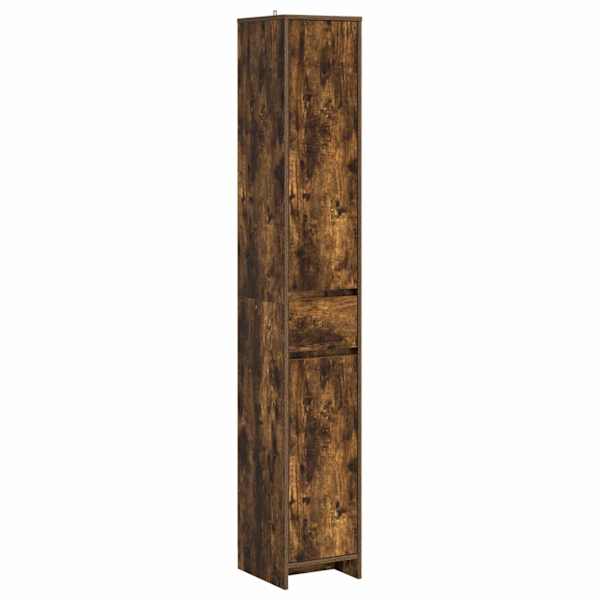 vidaXL Vannitoa kapp Suitsutatud tamm 30 x 33 x 190 cm Tehispuit