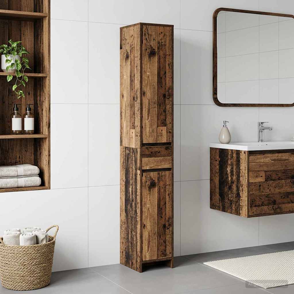 vidaXL Dulap de Baie Lemn vechi 30 x 33 x 190 cm Lemn prelucrat