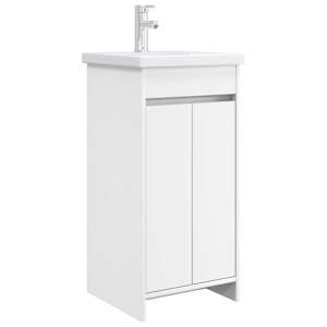 vidaXL Vannitoa kraanikauss Valge 42 x 40 x 84,5 cm Tehispuit
