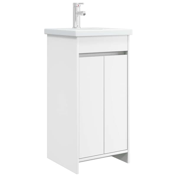 vidaXL Vannitoa kraanikauss Valge 42 x 40 x 84,5 cm Tehispuit