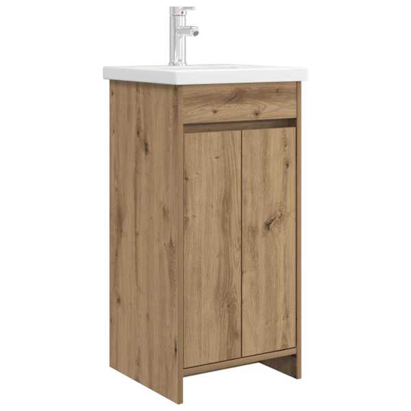 vidaXL Vannitoa kraanikauss Artisan tamm 42 x 40 x 84,5 cm Tehispuit