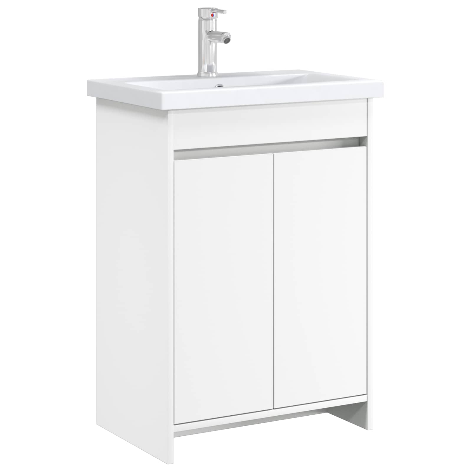 Kopalniški kabinet pod umivalnikom Bela 56 x 37,5 x 81 cm - slika 2