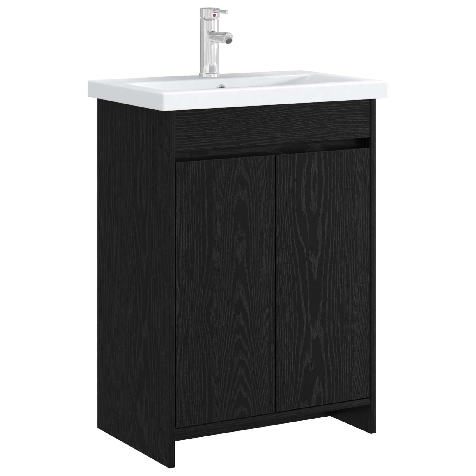 Kopalniški kabinet pod umivalnikom Črni hrast 56 x 37,5 x 81 cm - slika 2