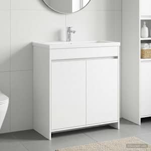 Kopalniški kabinet pod umivalnikom Bela 78,5 x 37,5 x 81 cm