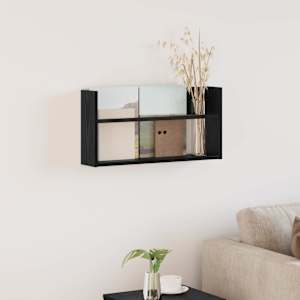 Regál na časopisy Černý dub 60 x 12 x 30 cm kompozitní dřevo - obrázek 1