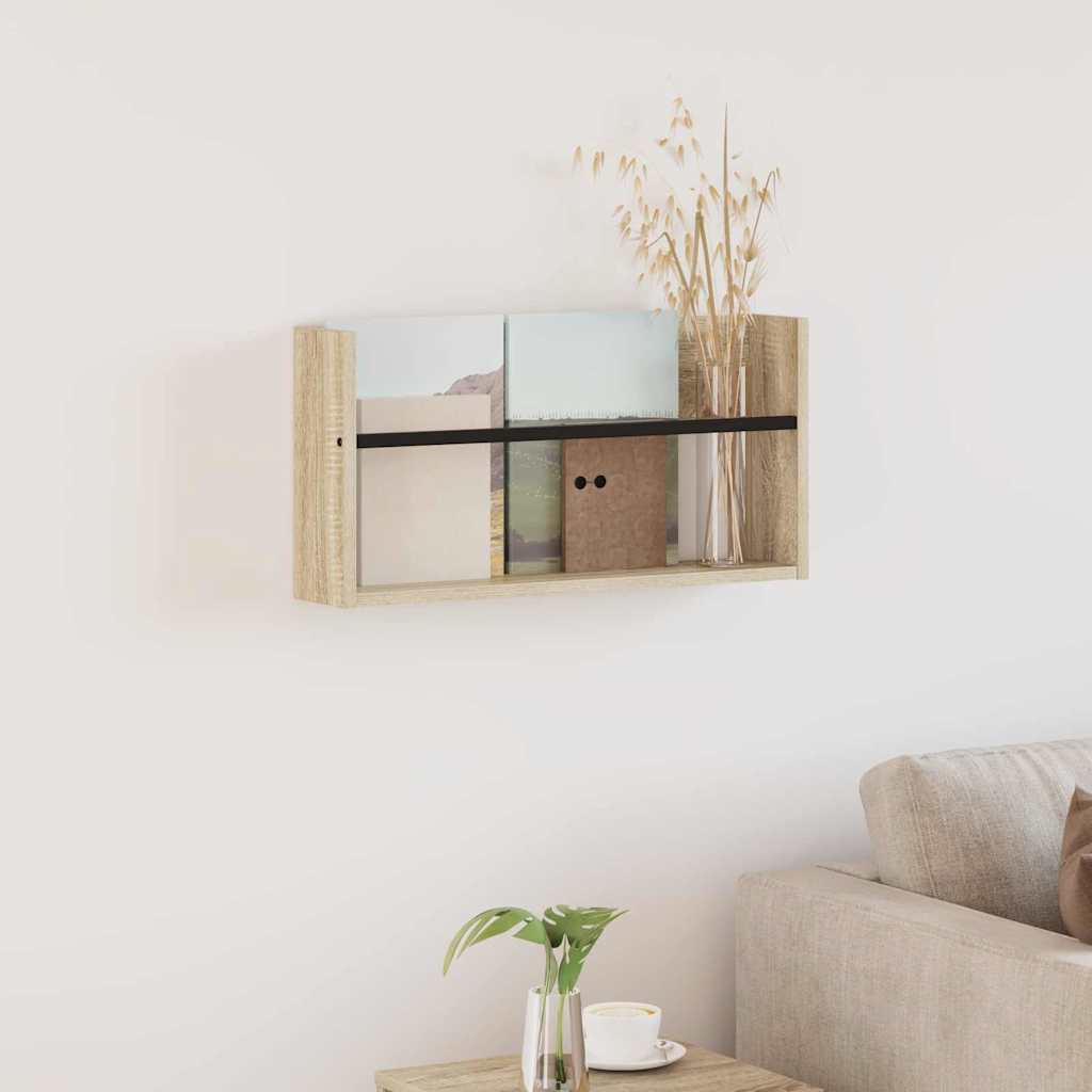 vidaXL Magazinregal Sonoma-Eiche 60 x 12 x 30 cm Holzwerkstoff